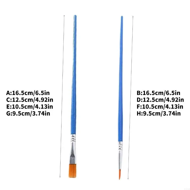 LXAA 50 PCS فرش الطلاء مجموعة مدببة مستديرة فرش الطلاء فرش الطلاء