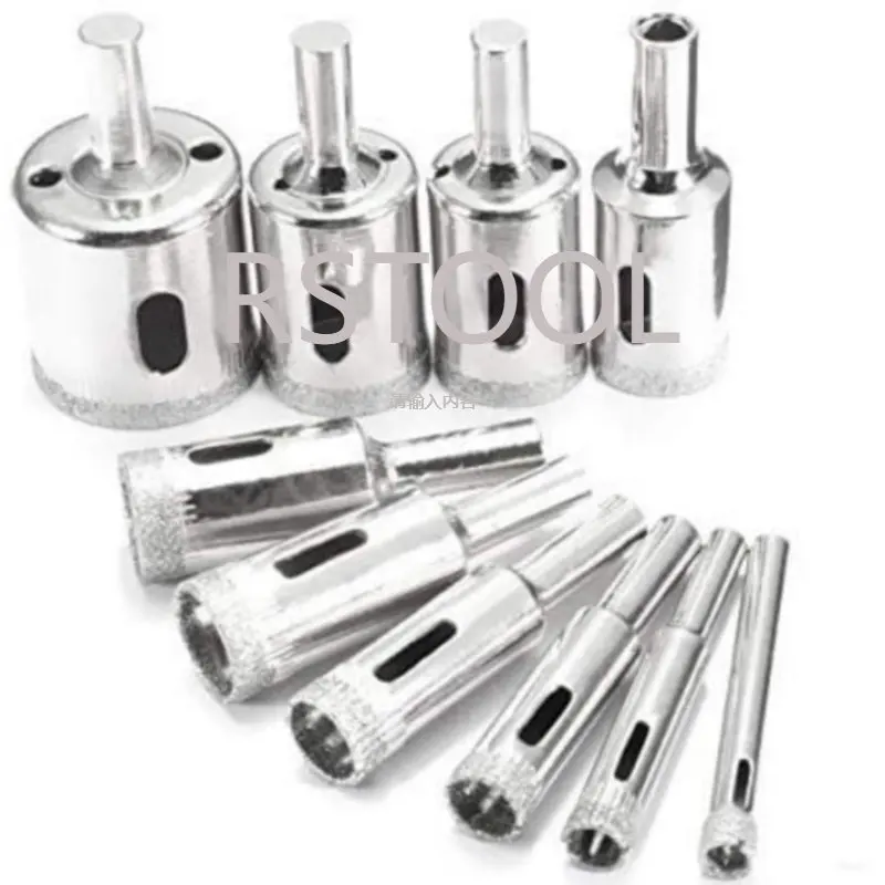 Tráng Kim Cương Mũi 6-30Mm Cho Ngói Đá Cẩm Thạch Kính Gốm Cưa Lỗ Khoan Kim Cương Core Bit