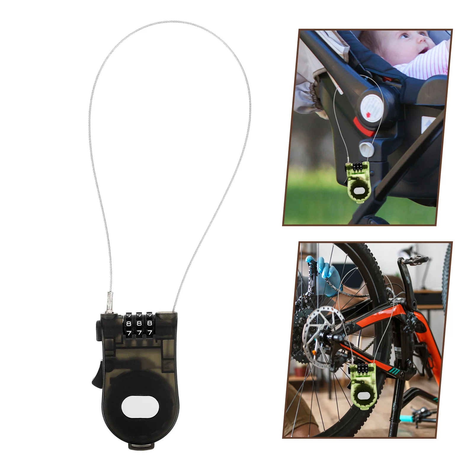 

Anti-theft Lock Combination Skiing Boost Bike Cable Compact Safety Locks Coded for Snowboard