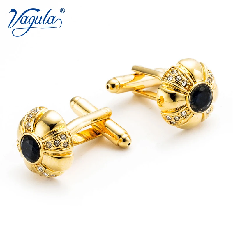 VAGULA Rhinestone Copper Cufflinks Wedding Suit Shirt Buttons Cuff links 161