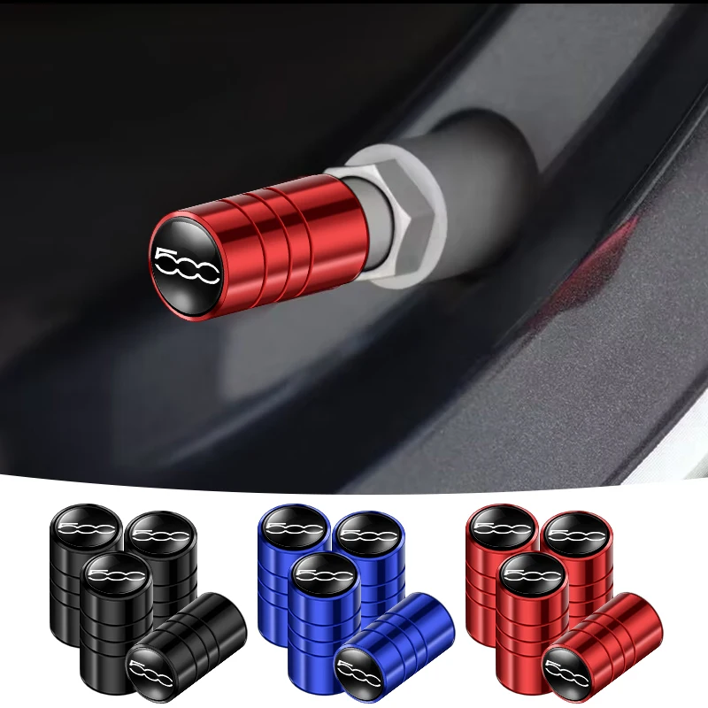 

4pcs Car Wheel Tire Valve Caps Tyre Stem Covers Airdust Waterproof For Abbas Abarth Punto 124/125/500 Stilo Ducato Accessories