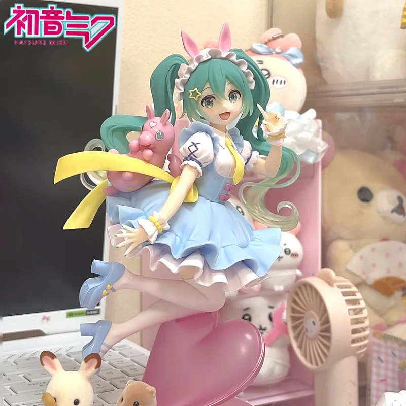 新オリジナル本物のモデルタイトー初音ミク-×-ロディ-17-センチメートルアンプおとぎ話フィギュアアニメ置物コレクションおもちゃギフト