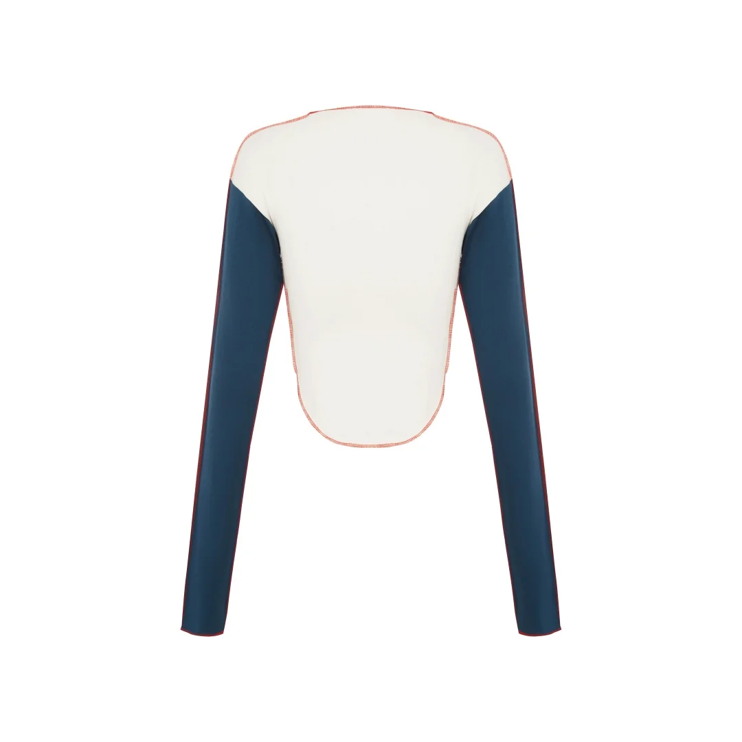 Top corto de manga larga con cuello alto para mujer, ropa de calle cómoda, jersey informal de moda, ropa de invierno, camiseta