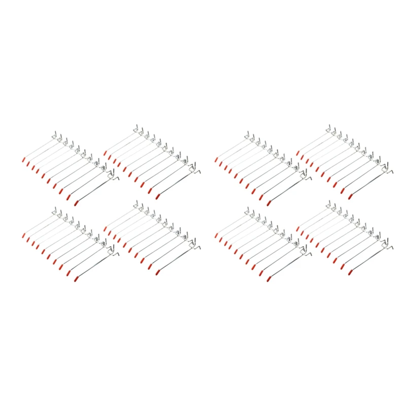 

80Pcs Single Pegboard Hooks 150Mm Board Slat Wall Retail Display Shop Peg Fits 25Mm