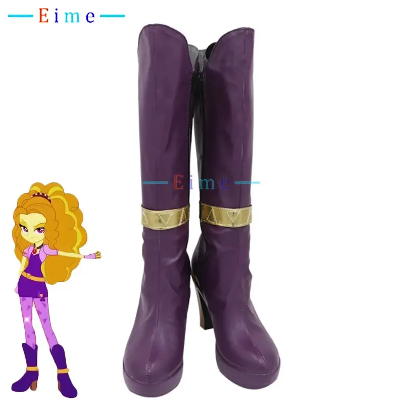 chaussures-de-cosplay-sirene-adagio-bottes-d'halloween-en-pu-accessoires-de-cosplay-sur-mesure