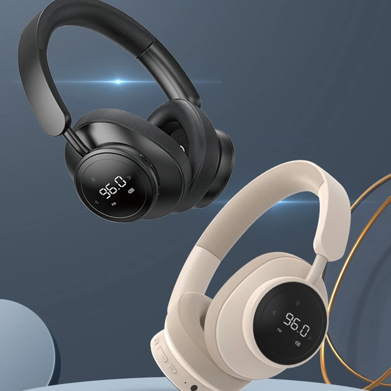 Wireless Headset Headphone With Mic Foldable Over Ear Bluetooth 5.3 Earphone Support TF Card FM Radio