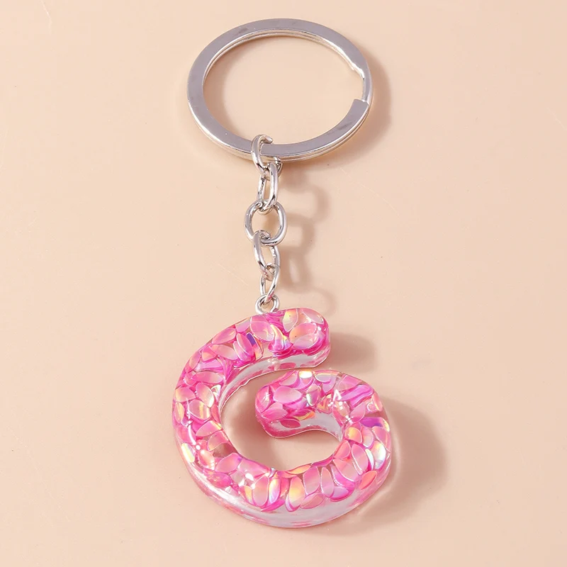 Mode Harz 26 Buchstaben A-Z Alphabet Schlüssel anhänger für Auto Schlüssel Souvenir Geschenke für Frauen Männer Handtasche Anhänger Schlüssel ringe DIY Zubehör – Detail 10