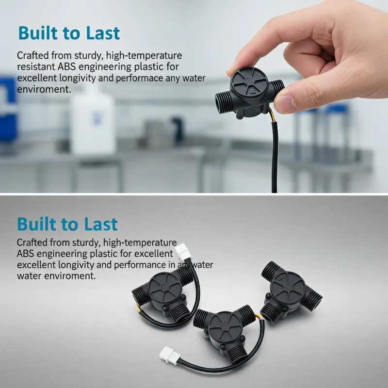 Durable YF S201 Water Flow Sensor FS300A G1/2 4 Points Interface Hall Flowmeter for Smart Water Meter System