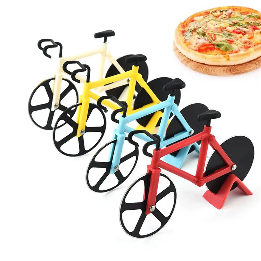 

Pizza Cutter Stainless Steel Bicycle Shape Wheel Bike Roller Pizza Chopper Slicer Dough Pancake Food Roller Slicer Pizza Tools