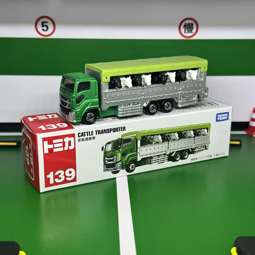 TAKARA TOMY ยาวประเภท TOMICA เบอร์ 139 วัว Transporter ของเล่นโลหะผสมยานยนต์โลหะ Diecast รุ่นเด็ก Xmas ของขวัญของเล่นสําหรับชาย