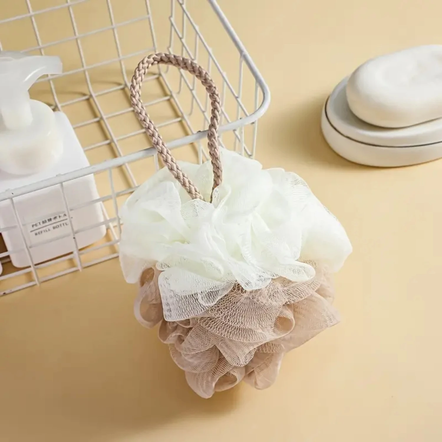 Spugna morbida per luffa da bagno, scrubber per doccia corpo delicato per esfoliare e pulire, lussuosa spugna da bagno luffa per simile a una spa