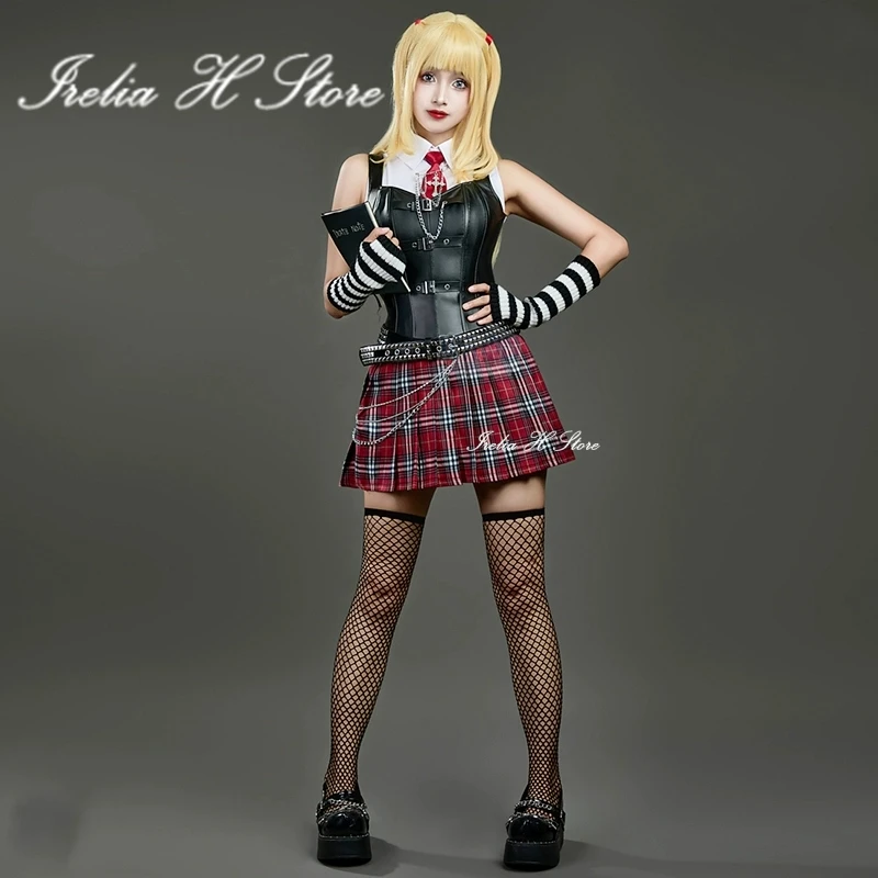 Irelia H Store Death Note Amane Misa Cosplay Costume Gothic punk set Anime Japanese Campus