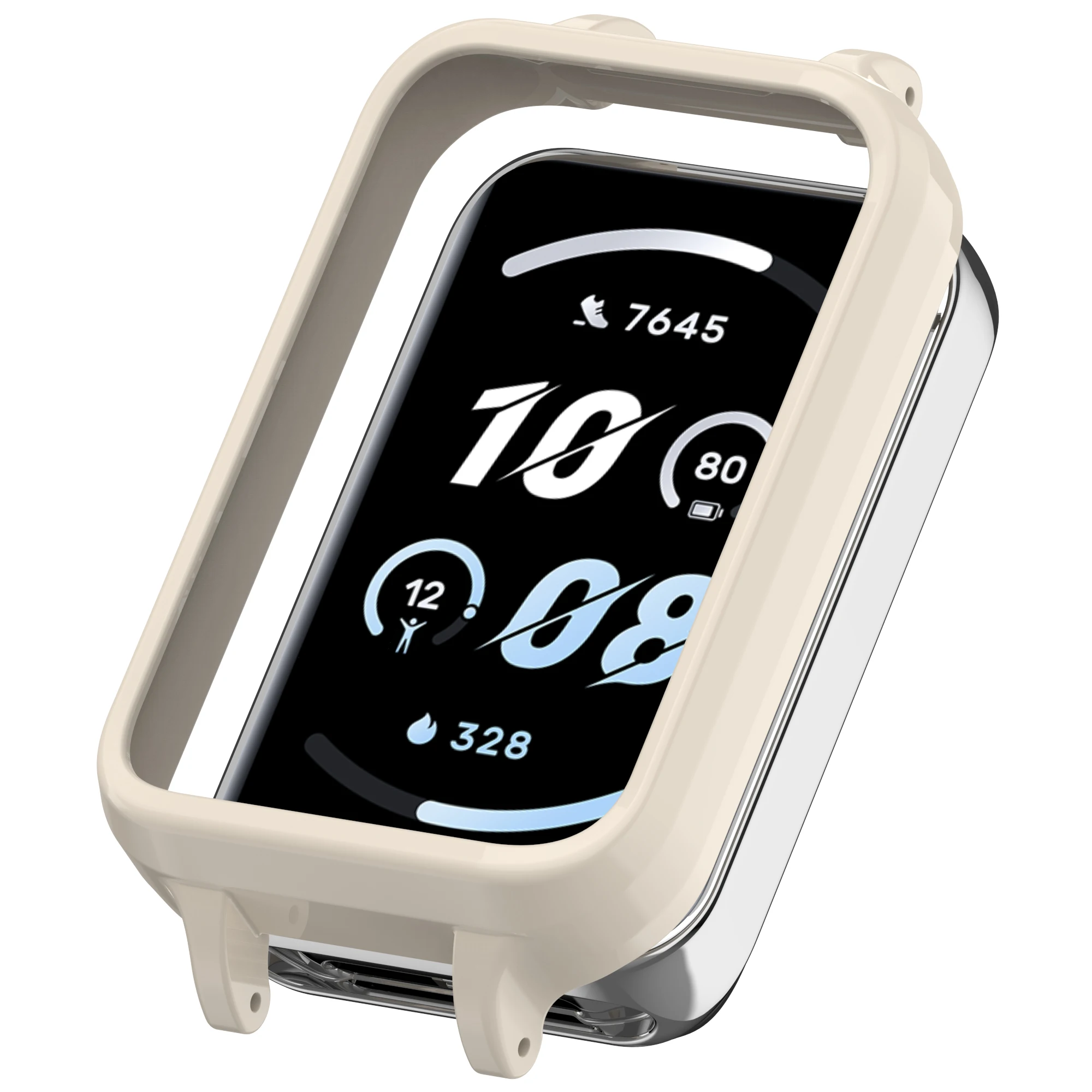 

Для Honor Band 10, полая рамка для часов, устойчивый к царапинам защитный чехол для ПК - античный белый