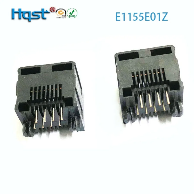 E1155e01z RJ45Full Plastic Black Mesh55Series8P8CDouble Row Pin USB Economical without Light1*1