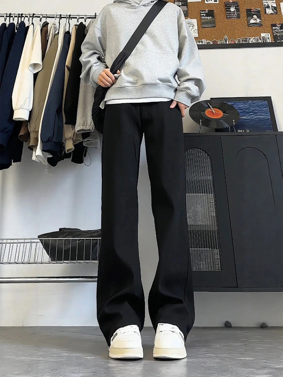 

Cleanfit Men's Fce Lined Skinny Jeans Bla American Vibe Flared Pants Straight Leg Slim Fit Knife Casual Jeans