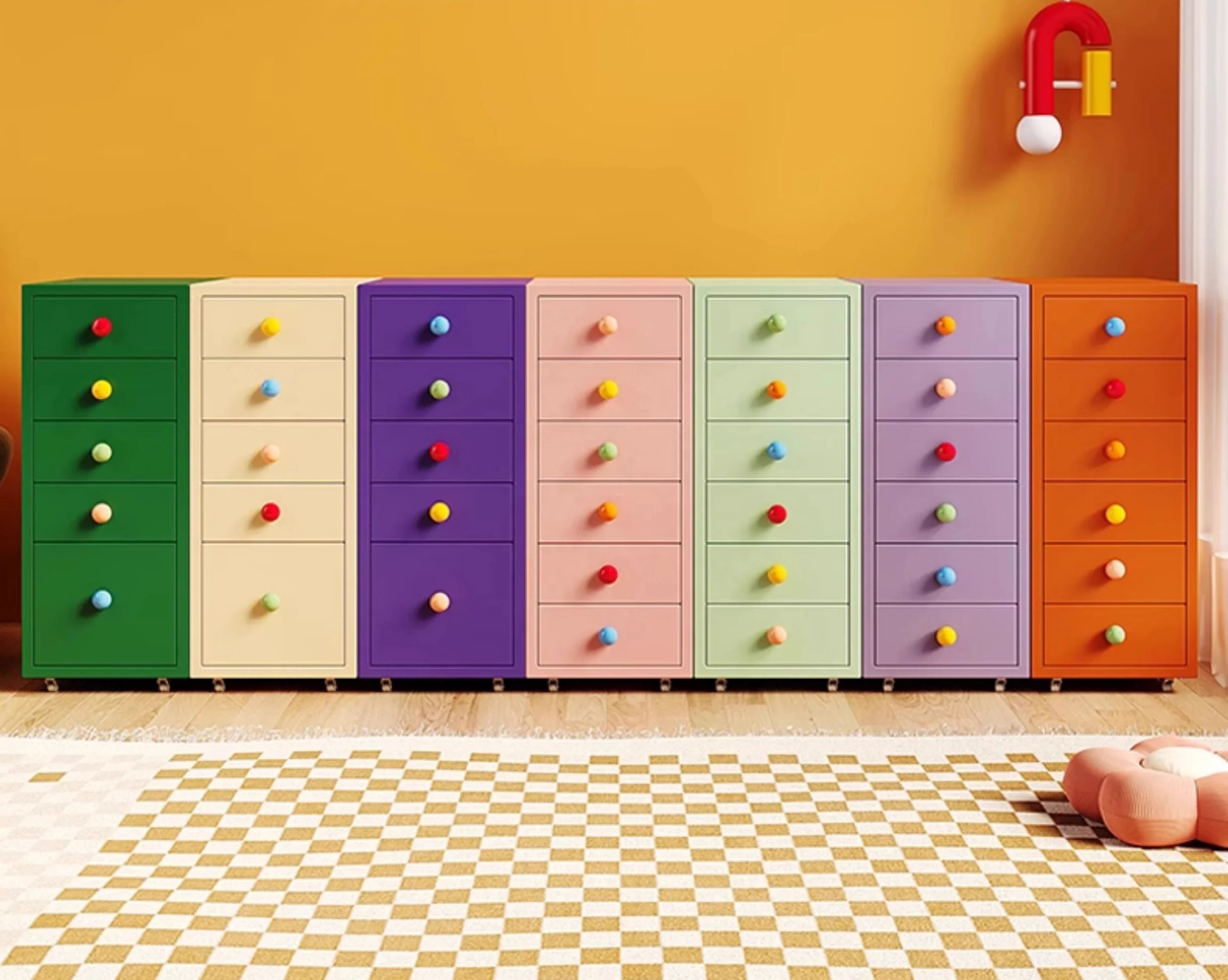 

5-Drawers Modern Dresser Storage Cabinet-Metal Chest with Customizable Color for Bedroom Living Room Bathroom & Laundry Use