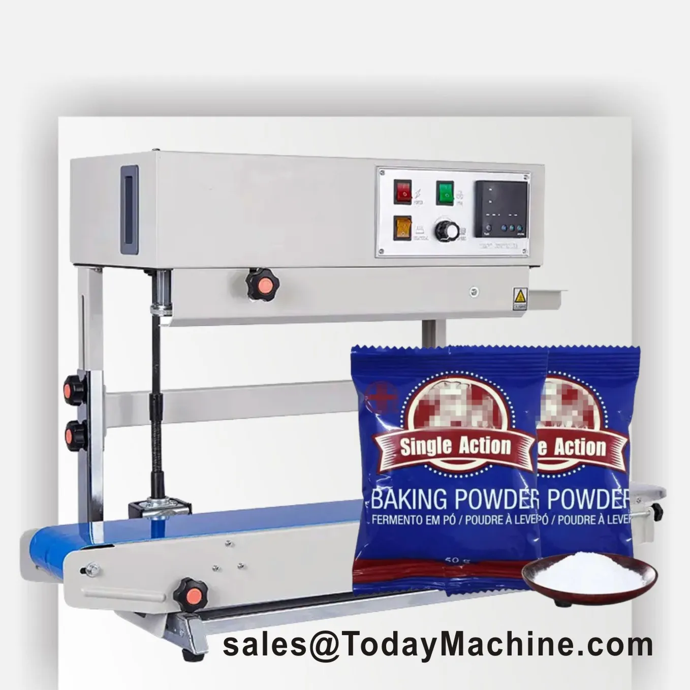 Continuous Sealing Machine for Beverage Food Paper & Plastic Bags with Ink Wheel Date Code Printer