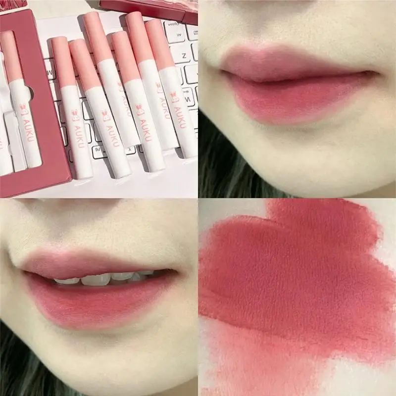 Non-drying Lip Glaze Dense Texture Silky Indulgence Built-in Skin Smoothing Filter Rich Color Silky Texture Lipstick 6-pack