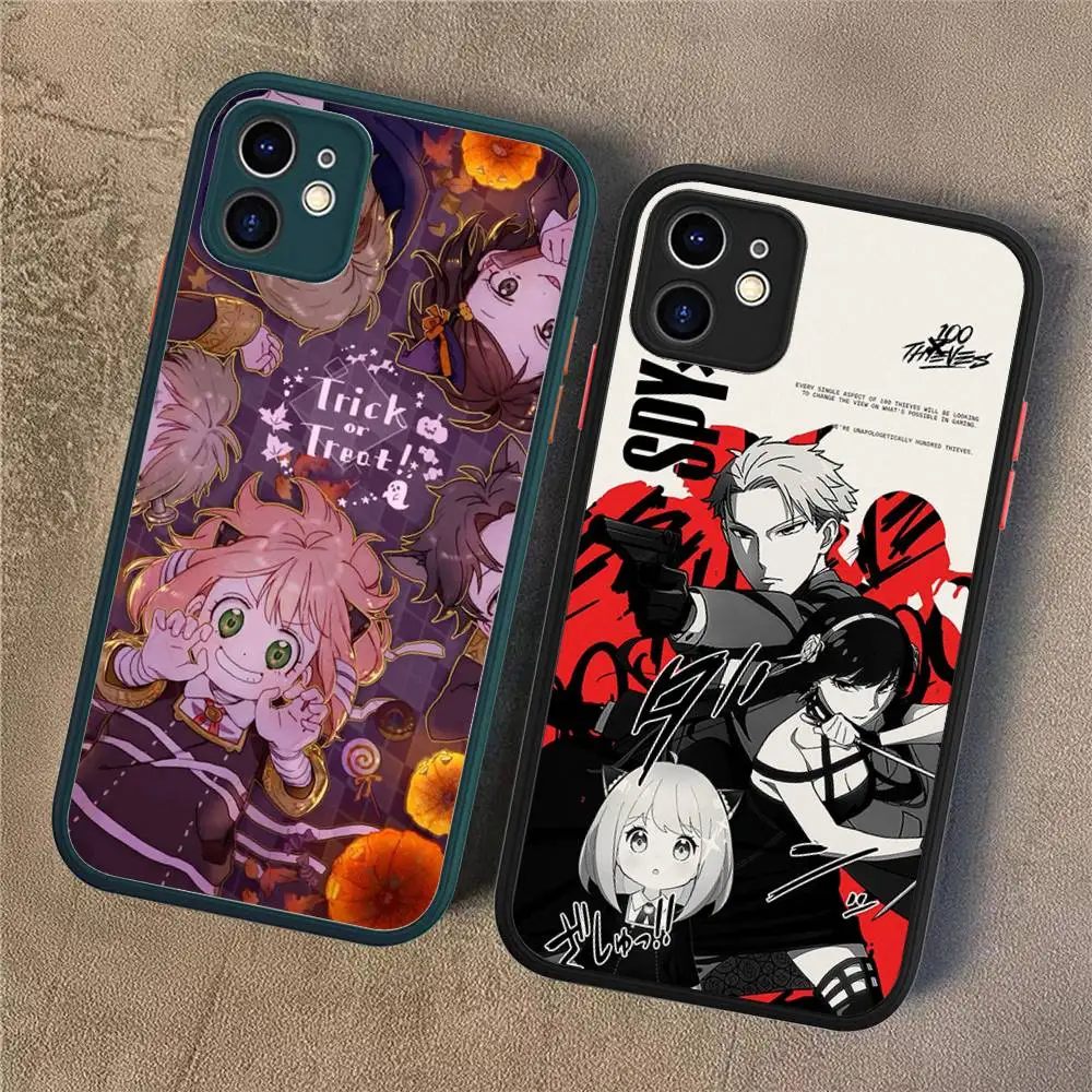 

Popular Comedy Anime S-Spy X F-Family Phone Case For IPhone 11 12 13 14 15 16 Pro Plus X XS MAX Matte Bumper Shockproof Cover