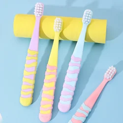 Cepillo de dientes colorido para niños de 2 a 12 años, cepillo de dientes de entrenamiento para niñas, cepillo de dientes suave, limpiador de dientes, artículos de cepillo de dientes para niños