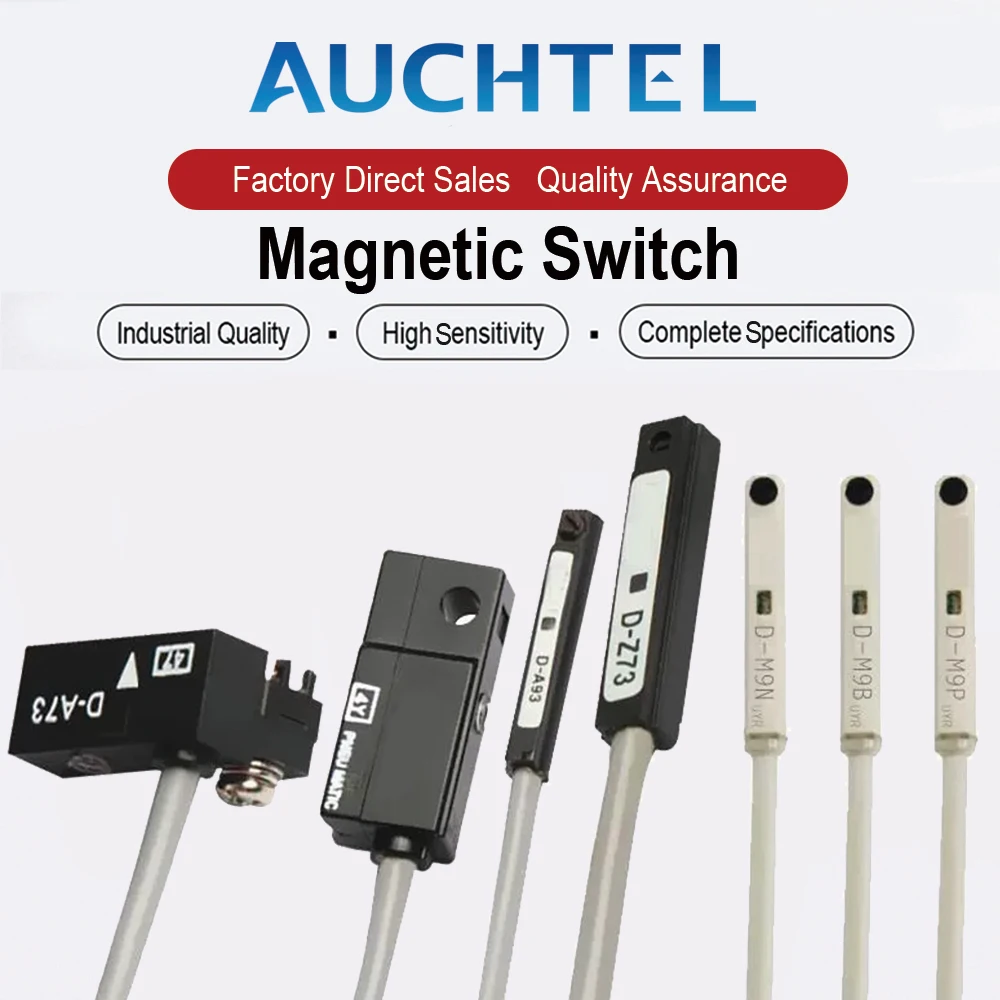 AUCHTEL Proximity Reed Switch 2-wire 3-wire Magnetic Switch Sensor D-A93/C73/3C-D-Z73L/D-M9N/M9B/M9P Cylinder Sensor