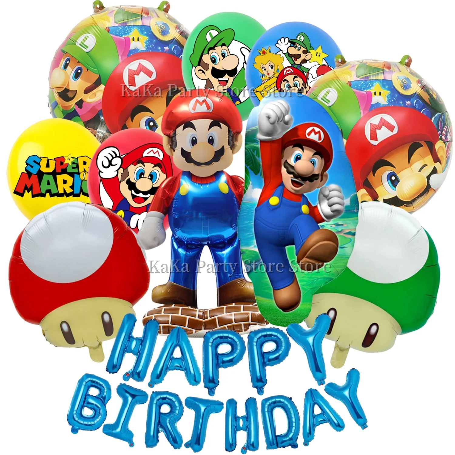 

Super Mario Balloon Set Birthday Decor Mario Foil Helium Balloon Latex Balloons Baby Shower Kids boys Favors Gift Toy Globos Set