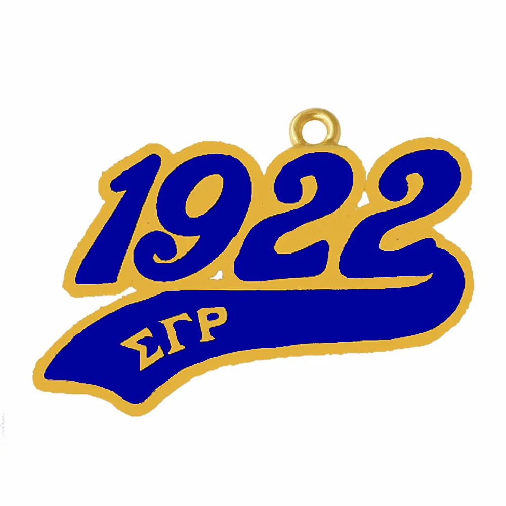 Metal Blue Color Social Group Sigma Gamma Rho 1922 Charm Sorority Pendant For Jewelry Making