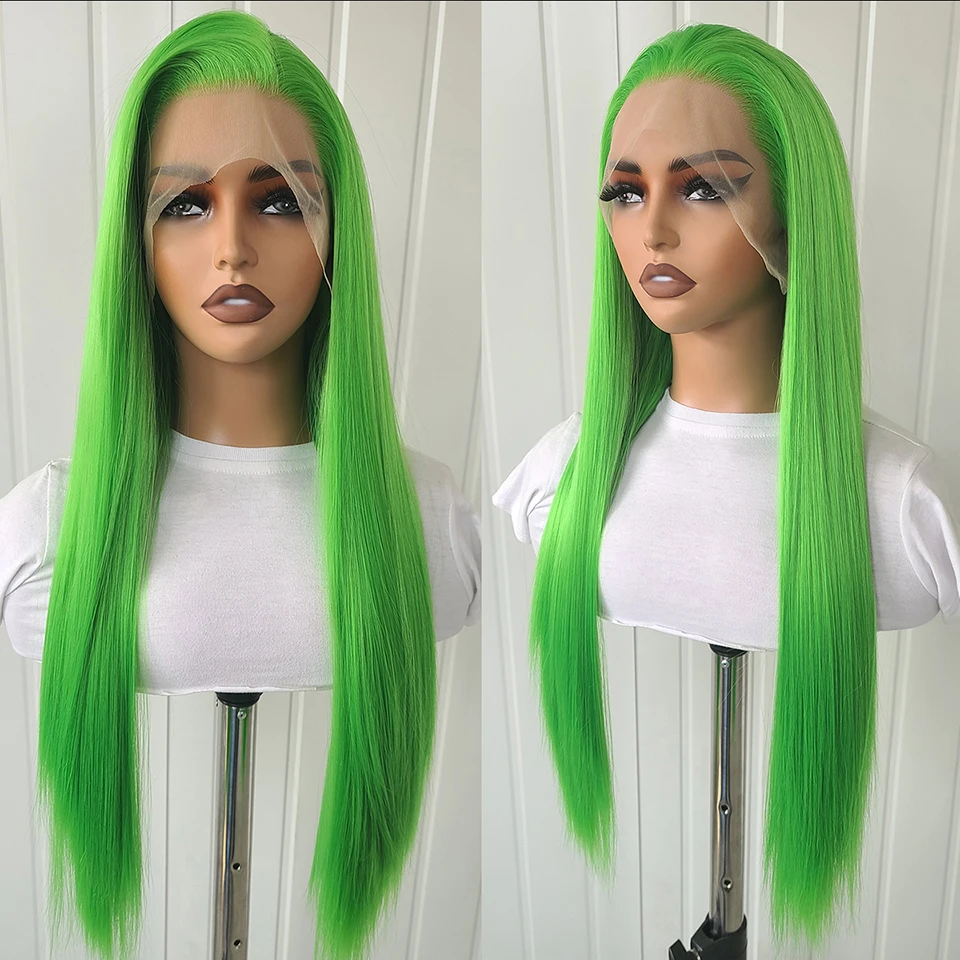 

Charisma Straight Lace Front Wig Pre Plucked Synthetic Lace Wigs For Women Green Soft Lace Wig Natural Hairline Daily Use