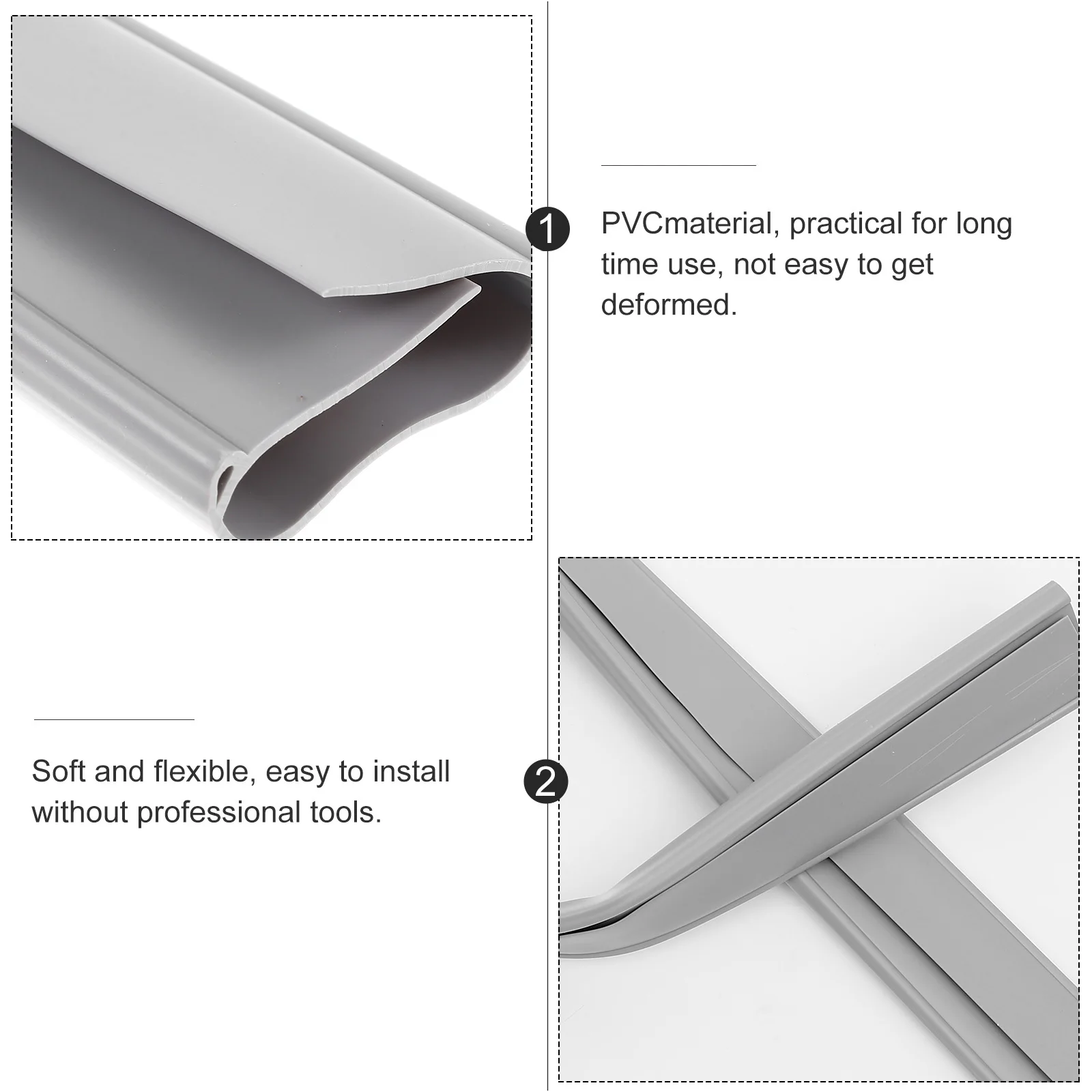 

Door Gap Filler 96cm Flexible Weather Stripping Under Door Seal Soundproof Draft Stopper for Wooden Aluminum Glass Doors