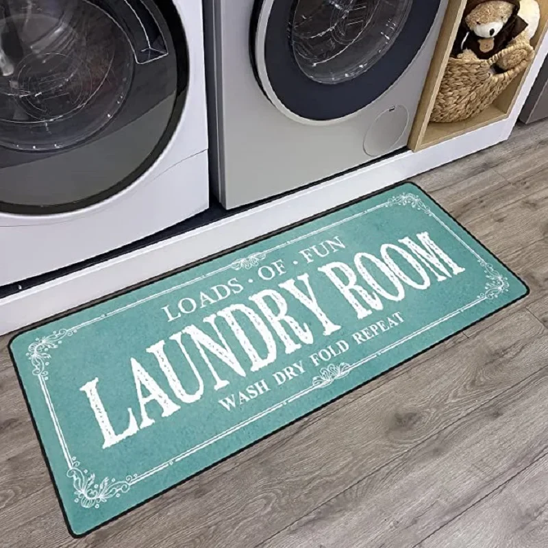 Kitchen Rug Laundry Room Decorative Floor Mat Anti-slip Bedroom Living Room Hallway Long Strip Carpet Home Decor