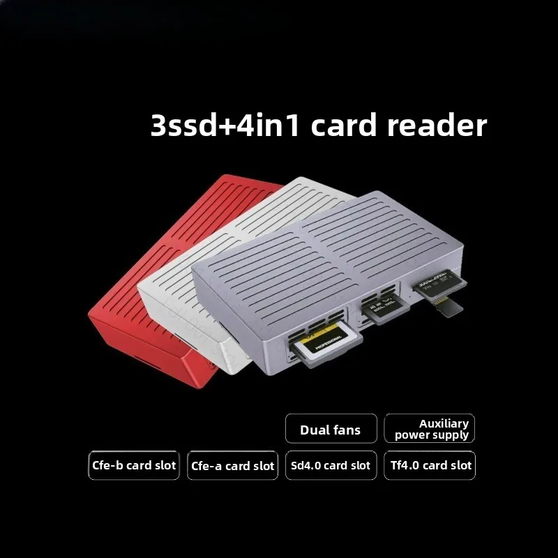 4 in 1 Thunderbolt 3 4 5 Card Reader for iPhone Android Hard Drive Case