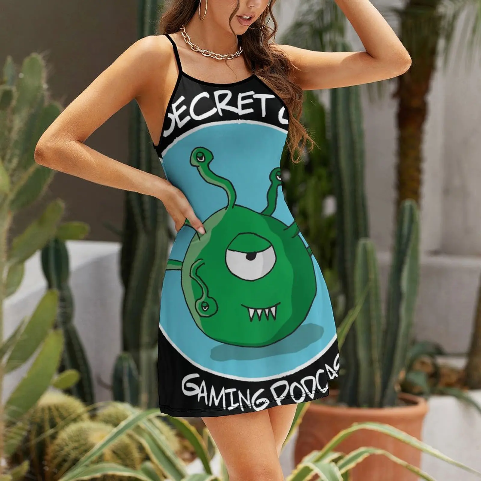 Steve Artwork Series 1 Beholder Classic Graphic Vintage Sexy  Woman's Dress  Women's Sling Dress Nerd  Parties Strappy Dress