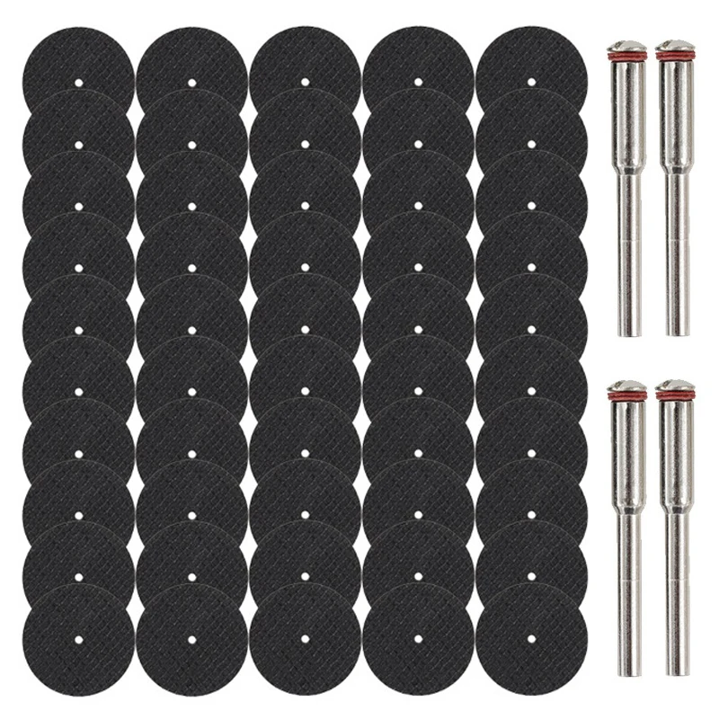 54Pcs 32mm Cutting Disc with Connecting Rod Metal Cutting Circular Saw Blade Rotary Tool Parts Electric Grinding Accessories