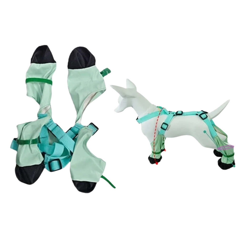 New Waterproof Dog Suspender Boots Adjustable Fit Dirty-proof Dog Rain Boots Anti-Slip Dog Rain Booties Dog Accessories