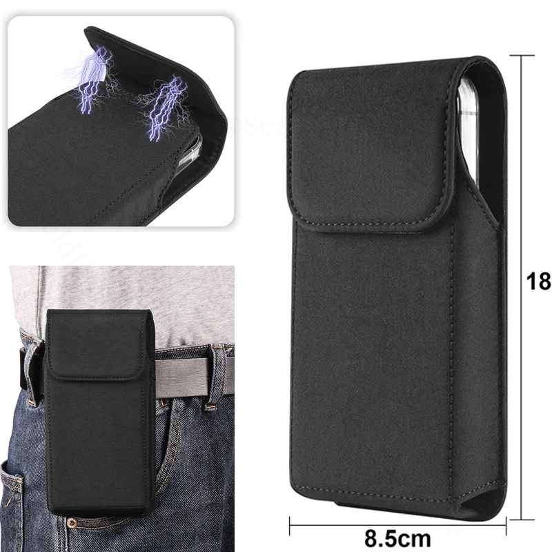

Waterproof Phone Nylon Case For Infinix Note 50s 40 Pro Plus Waist Magnetic Bag Belt Phone Pouch Note 50X 50s 5G Plus 30 40 Pro