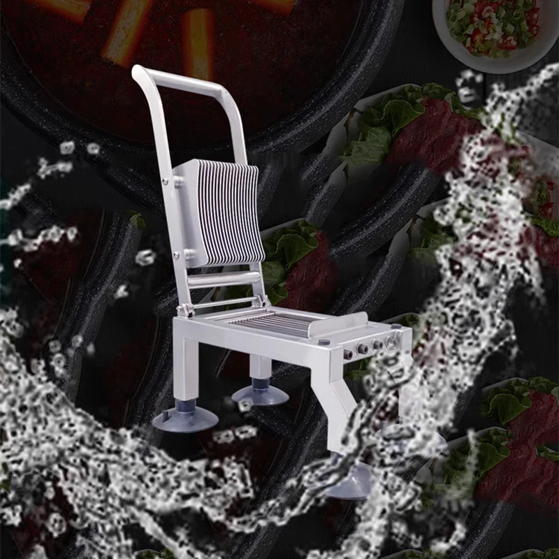 قطاعة يدوية من الفولاذ المقاوم للصدأ قطاعة بطاطس ليمون قطاعة خضراوات منتج أغذية 5 مللي متر/10 مللي متر/15 مللي متر