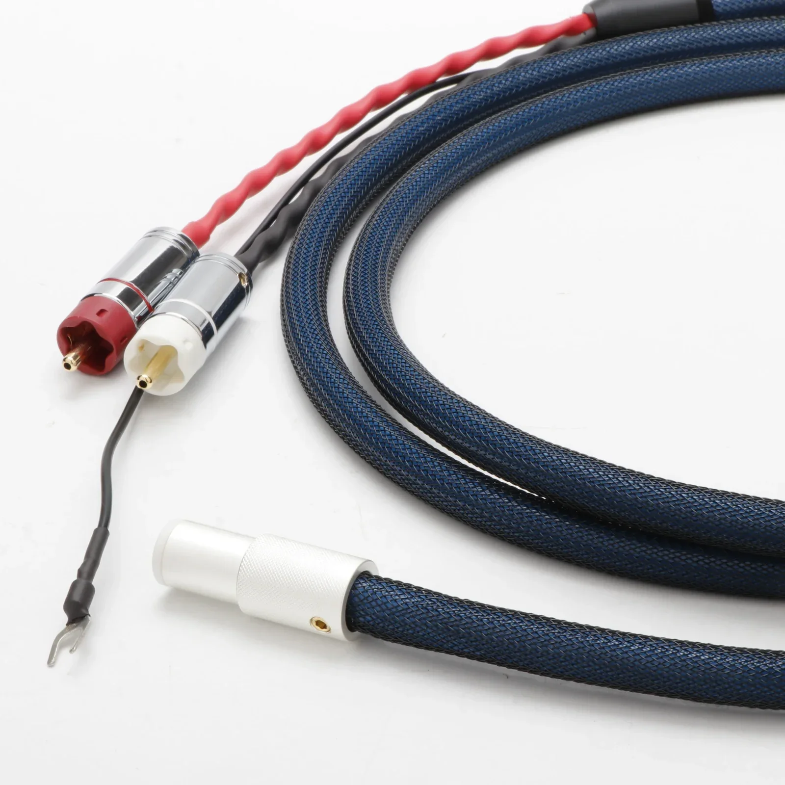 Preffair OFC مطلي بالفضة مع التدريع RCA 5 دبوس DIN XLR U المجرف المكونات الصوت فونو Tonearm كابل مع سلك أرضي