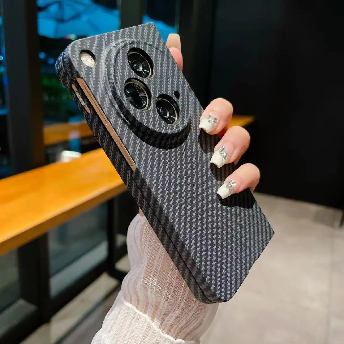 Voor Oneplus Open Case Hard Carbon Fibre Slanke Beschermhoes Voor Één Plus Open Full Cover Telefoonbehuizing