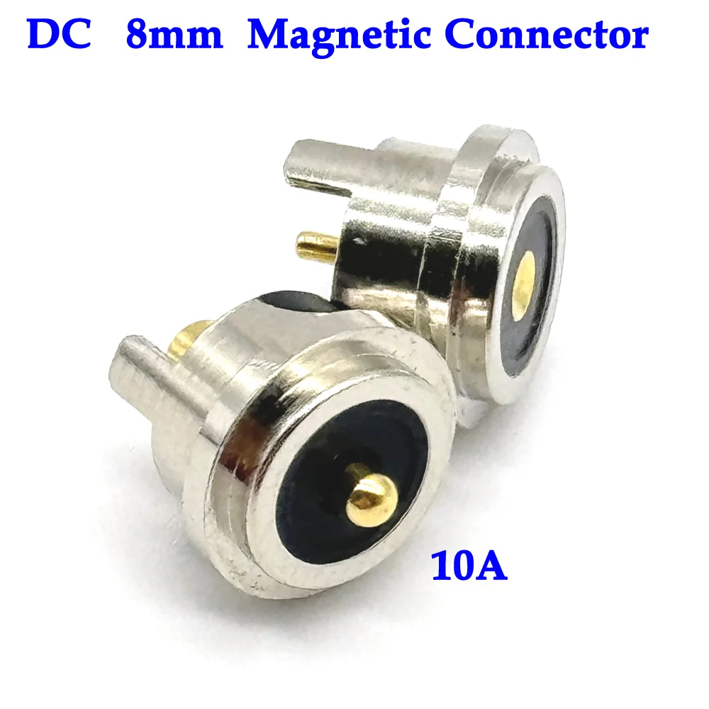 

1/5sets 2Pin Waterproof Magnetic Pogo Pin Connector 8mm 10A 36V Pitch Male Female Spring Loaded DC Power Socket