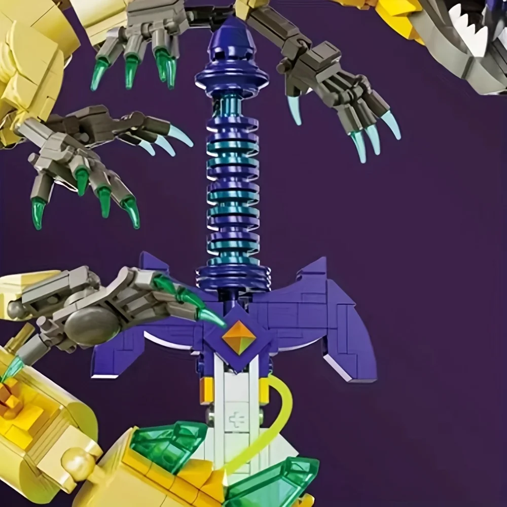 MOC الطوب Zeldaing التنفس البري ماستر السيف دموع التنين الأبيض أنيمي الحلي اللبنات التجمع لعبة هدايا الاطفال #4