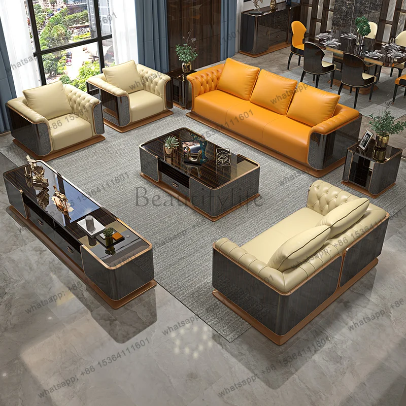 Factory Direct Sale Corner Minimalist Living Room Sofas Floor Relaxing Modern Sectional Living Room Sofas Lazy Leather Muebles P