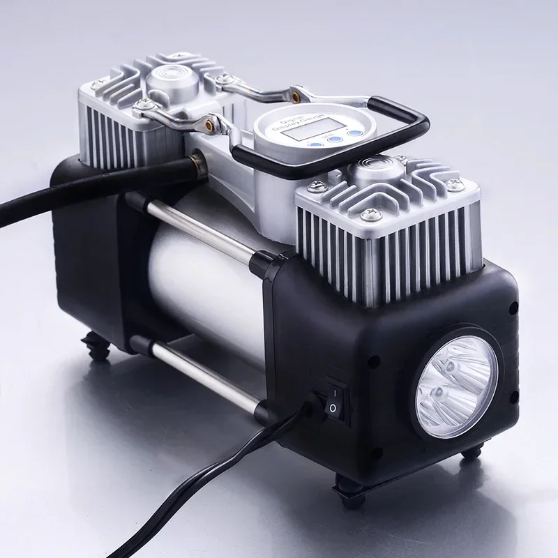 Heiße verkäufe Heavy Duty Auto Notfall Kit Doppel Zylinder Auto Luft Kompressor Reifen Pumpe Auto Luft Inflator