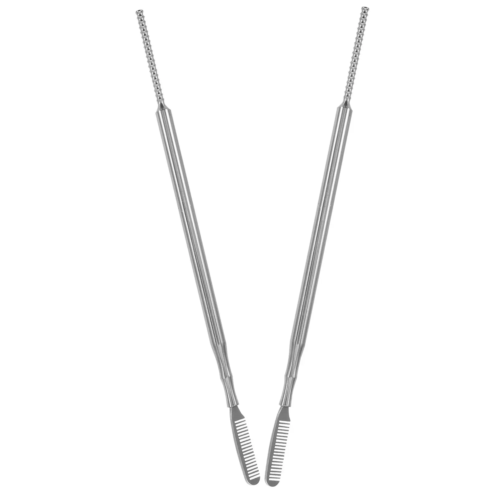 2Pcs Eyelash Tool Set Metal Lash Separator Dual Ended Eyelash Lift Perm Curling Lash Applicator Tool for Salon Home Use