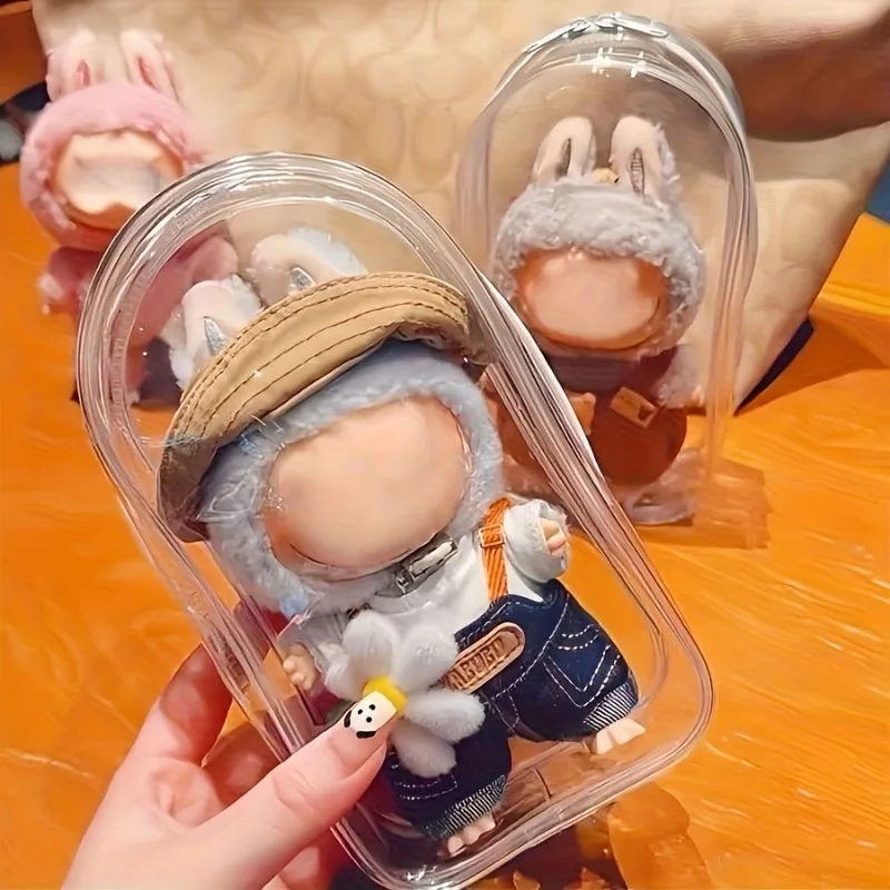 1 قطعة دمية شفافة واقية ألعاب محمولة كابل بيانات سماعة المنظم الغبار صندوق تخزين الدمية الملحقات