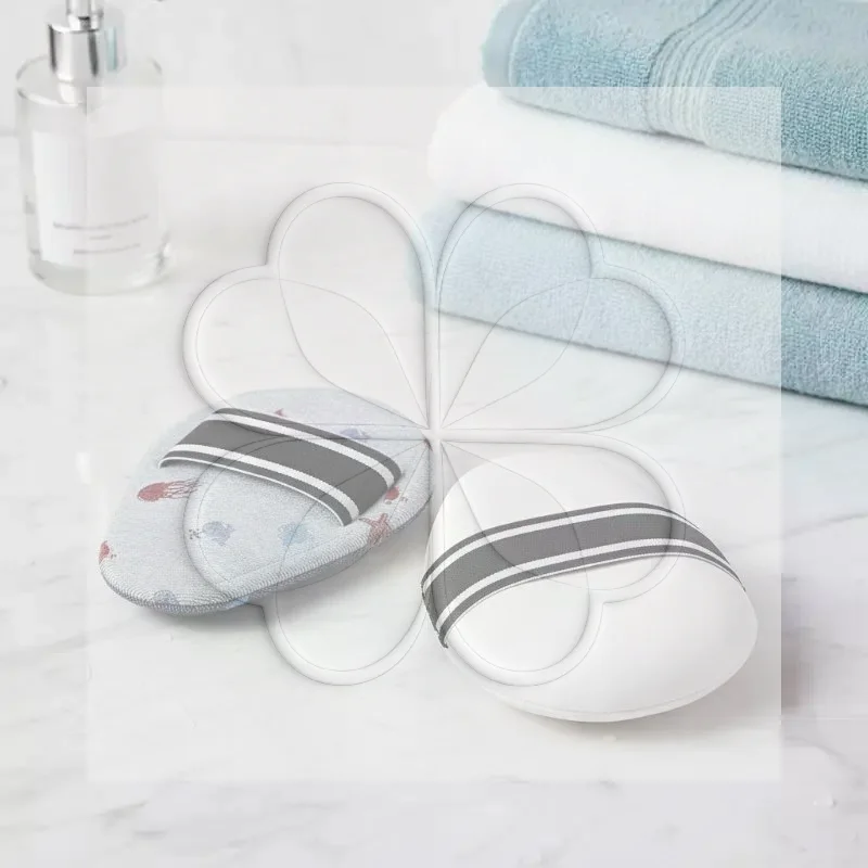 Large Soft Wipe-Clean Sunscreen Puff Teardrop Shaped Lotion Ointment Applicator for Women Home Skincare Use