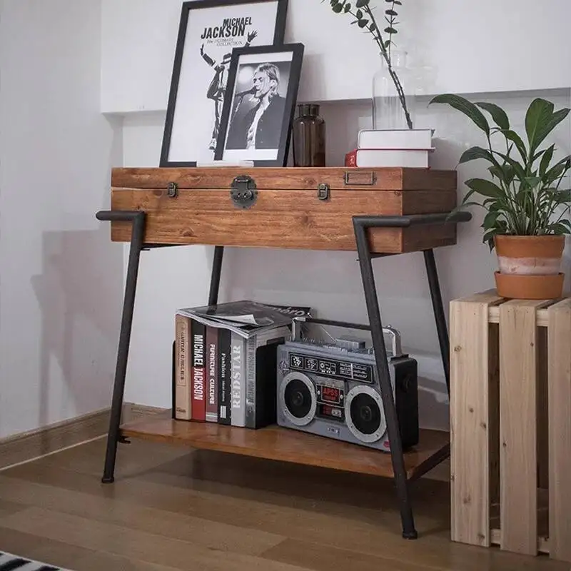 Elegant American Console Tables Vintage Universal Mid Century Storage Console Tables Simple Classic Meuble Salon Furniture