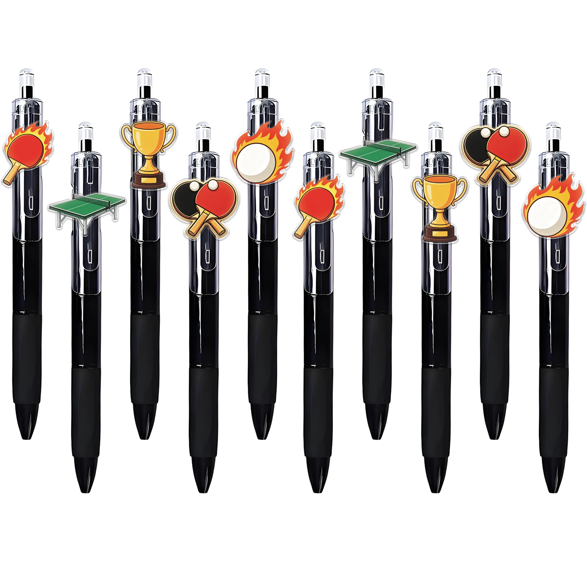 10PCS table tennis theme ballpoint pen random pattern