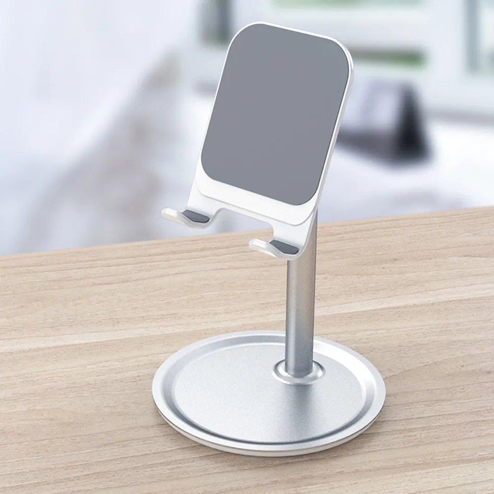 

Metal Phone Stand Holder Aluminum Alloy Silicone Desktop Flexible Adjustable Angle Phone Live Bracket Video Watching Supporter