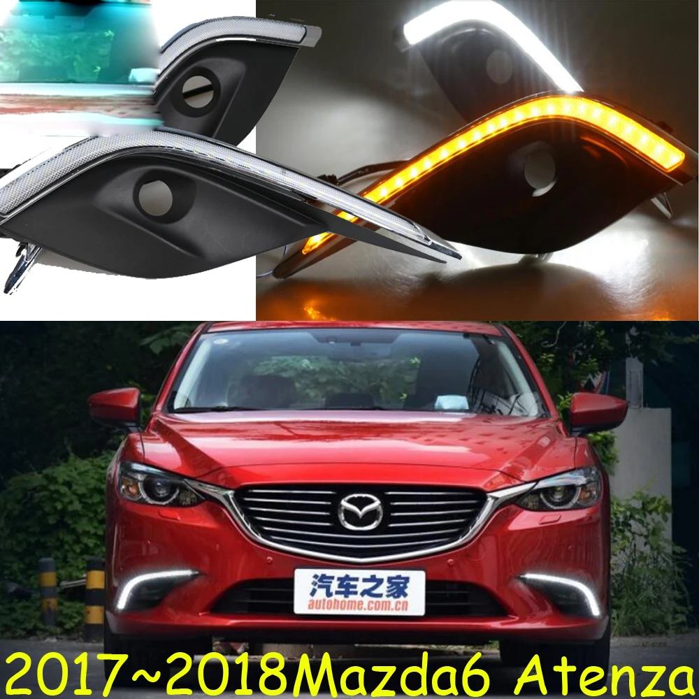 

Car bumper headlight for Mazda 6 Mazd6 daytime Light 2017~2018y Atenza fog light LED DRL headlamp for mazda6 fog light