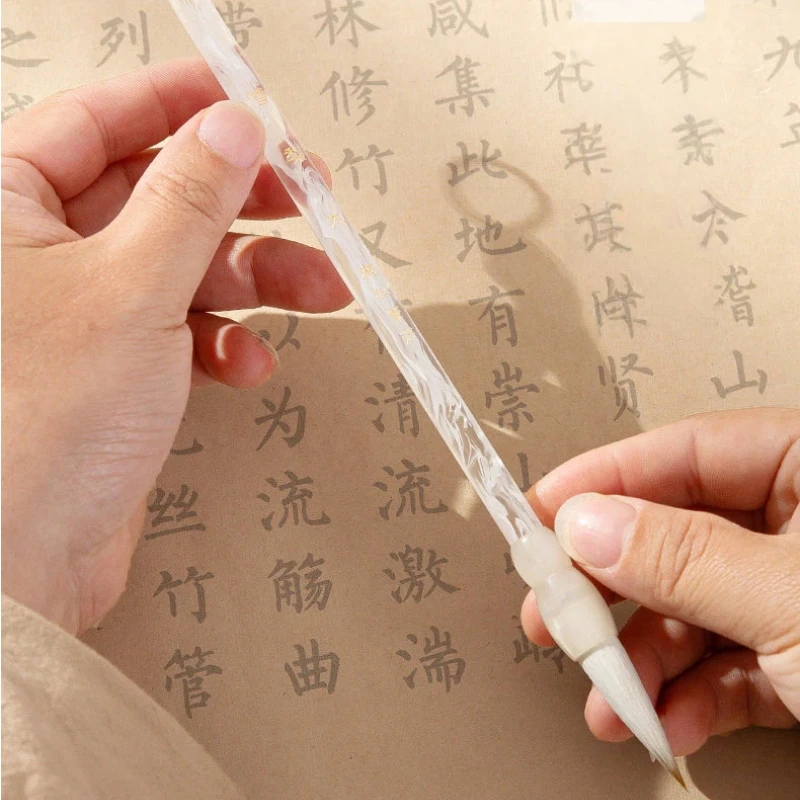 Regular Script Mixed Hair Chinese Calligraphy Brush Set High Appearance Level Soft Writing Brush Beginner Calligraphy Practice